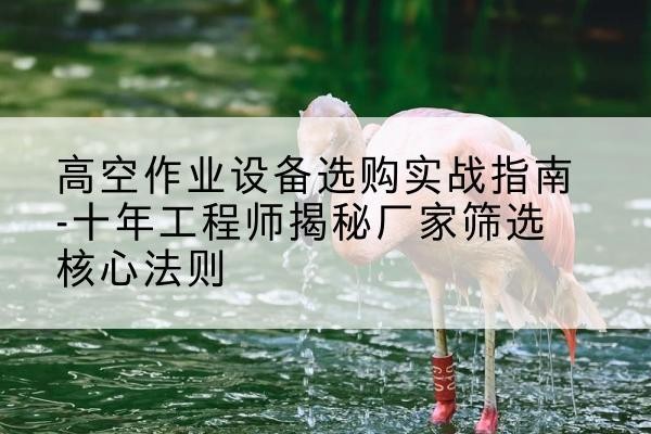 启东剪叉式升降机厂家-高空作业设备选购实战指南-十年工程师揭秘厂家筛选核心法则