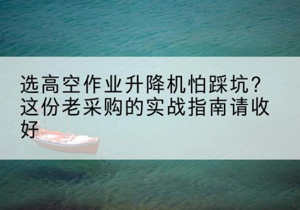 启东高空作业升降机厂家推荐-选高空作业升降机怕踩坑？这份老采购的实战指南请收好